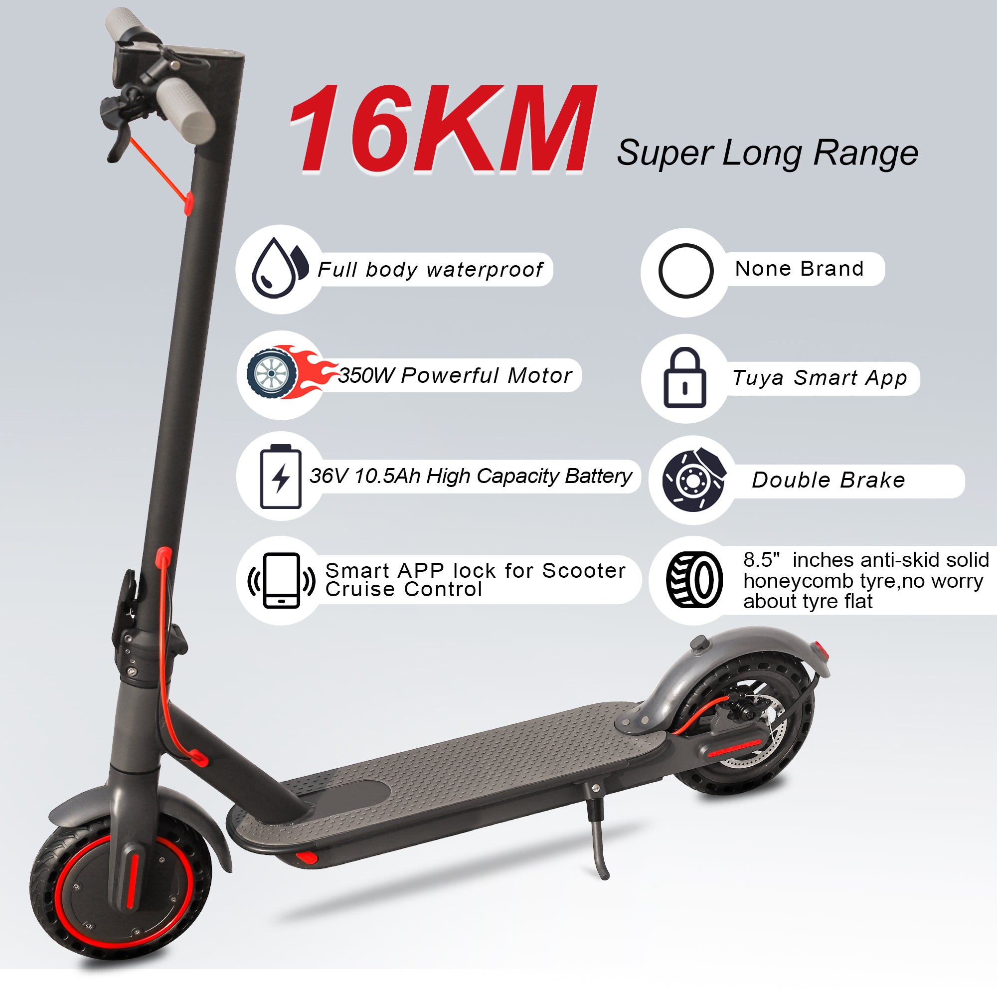 AOVOPRO TUYA 350W adult foldable 7.5ah 8.5 inches mobile phone control electric scooter load 120kg direct shipment from EU warehouse