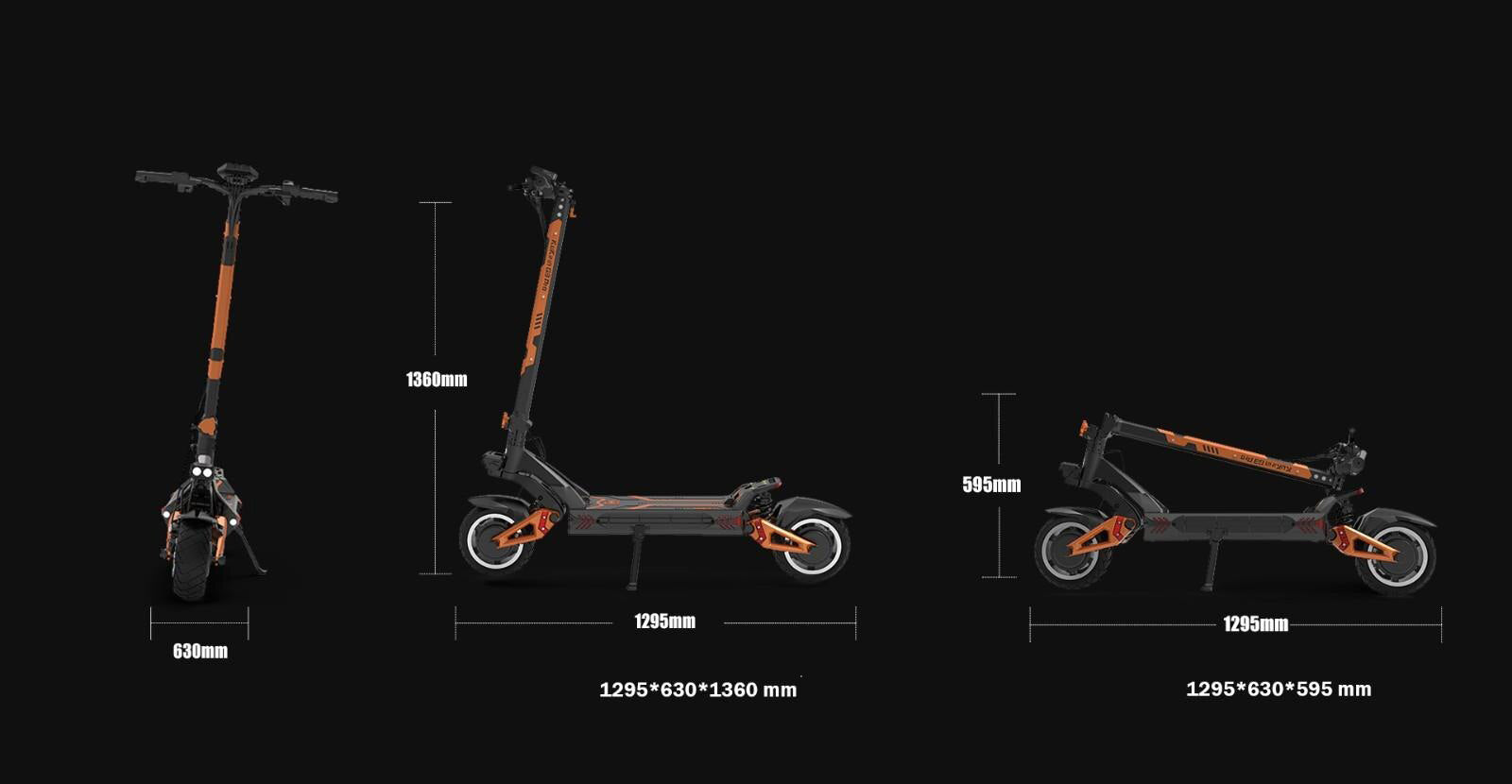 Kukirin G3 pro 1200w high power motor foldable off-road 10 inch off-road tire portable electric scooter with LED screen overseas warehouse delivery