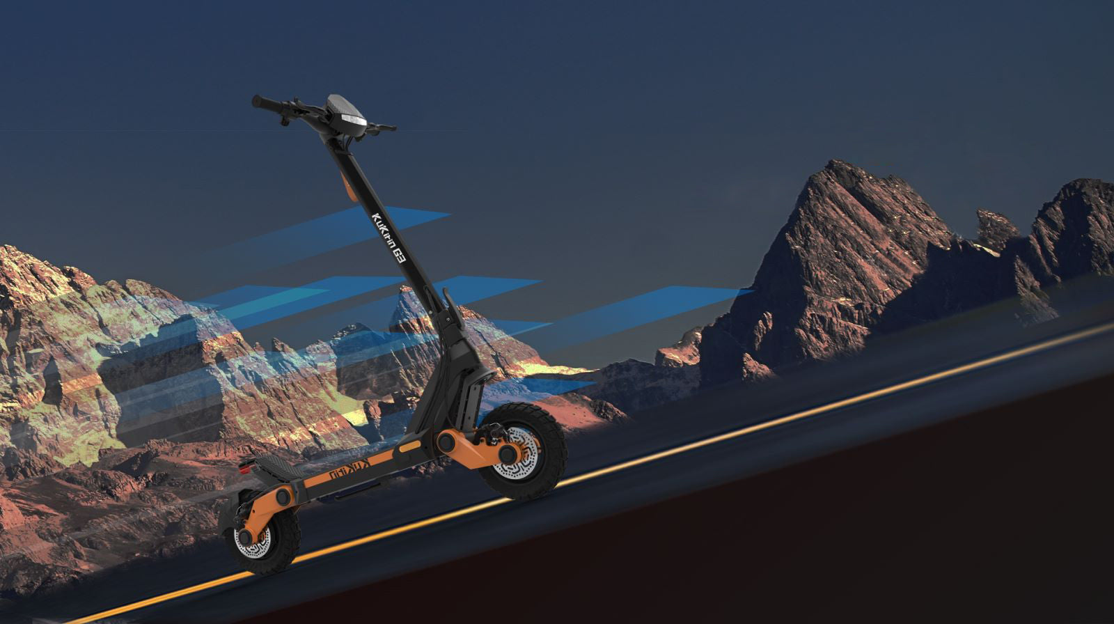 KuKirin G3 Urban Off road with LED Display 1200W 10 inch Electric Scooter shipped from overseas warehouse
