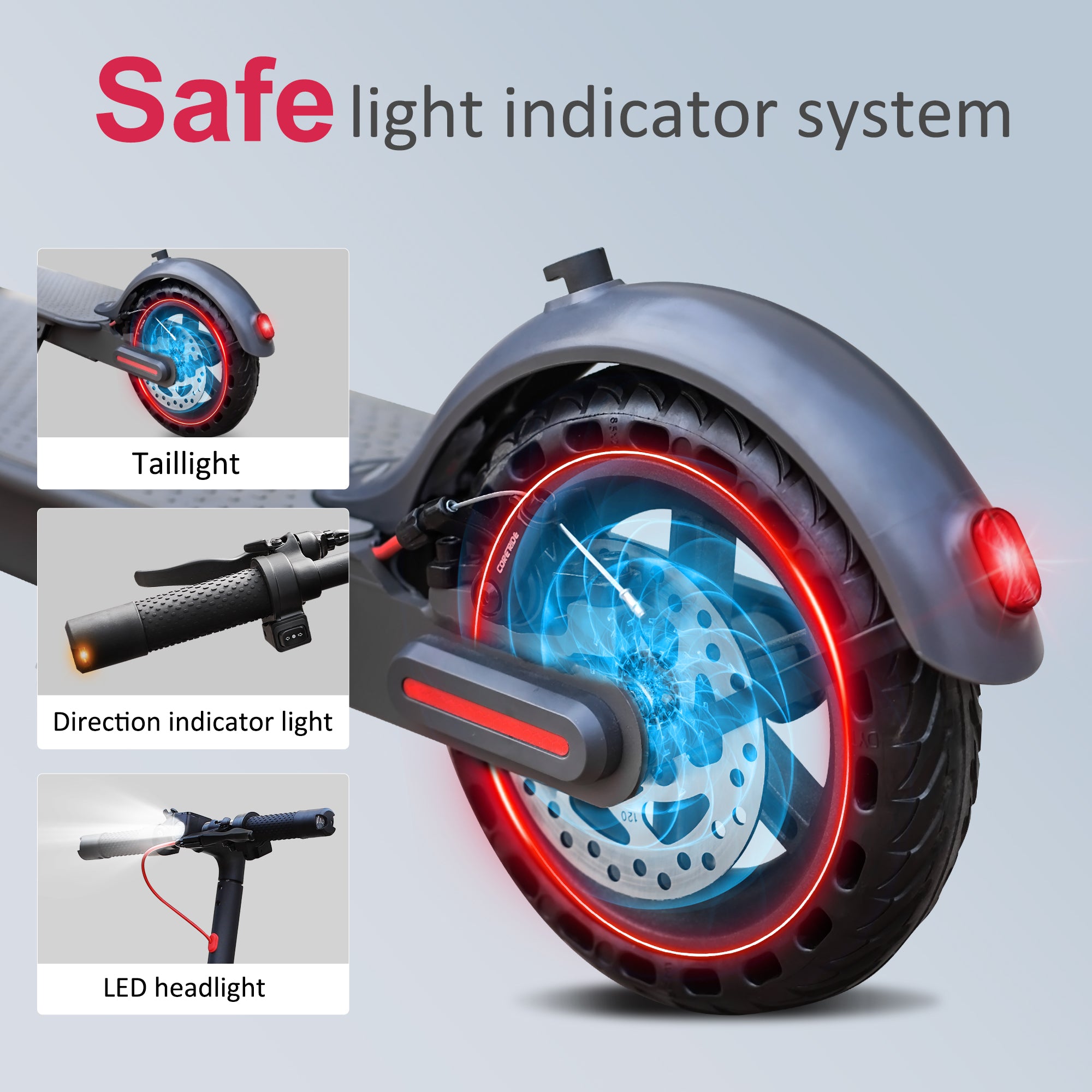 AOVOPRO TUYAS 36V 10.5AH IP65 Load Capacity 120kg with Turn Signal 350W Foldable Adult Electric Scooter