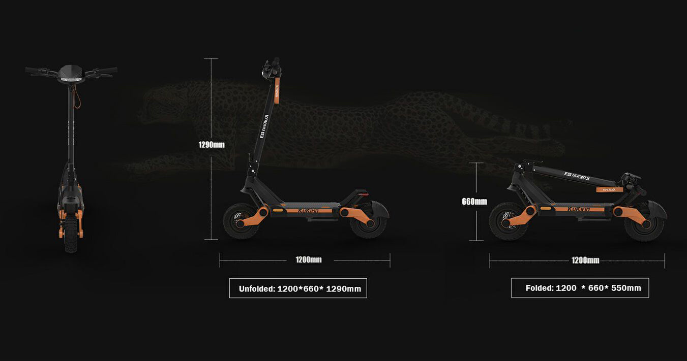 KuKirin G3 Urban Off road with LED Display 1200W 10 inch Electric Scooter shipped from overseas warehouse